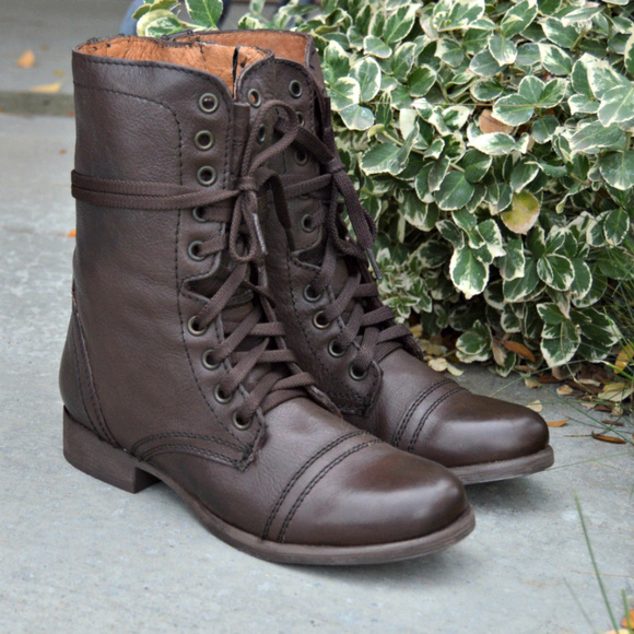 Zigi Soho Shoes - Zigi Soho Punisher moto army laceup boots in brown